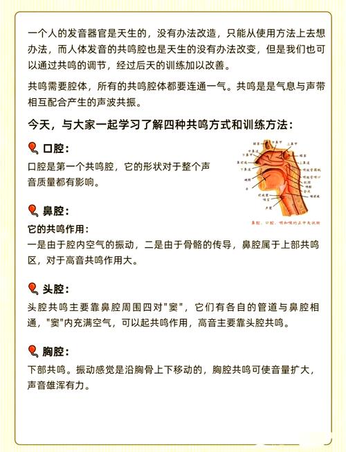 共鸣发声技巧：提升声音魅力，掌握三腔共鸣秘籍