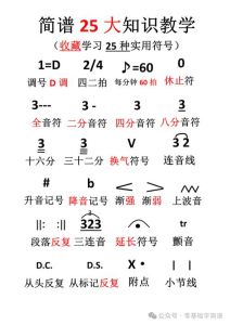 乐谱速读宝典：简谱符号图解，新手速成指南