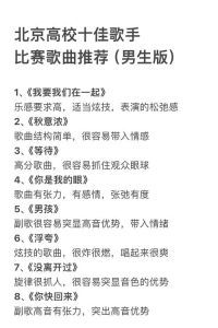 校园十佳歌手适合唱什么流行歌，选对歌曲，赢在起跑线！
