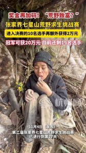 国产荒野求生比赛火爆张家界，20万奖金吸引百人角逐，谁活到最后谁赢！