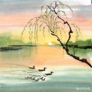 曾京兰回乡指画，小学生惊叹家乡美景