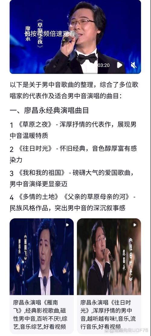 适合男中音的歌好听的_男中音磁性稳当，唱出故事感，多练习定能出彩！