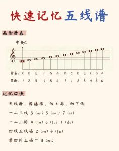 低音五线谱简谱对照表_低音谱号怎么画？五线谱入门必学！