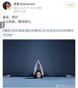 萧蔷《乘风破浪》劈叉惊艳，57岁状态好到网友惊呼林诗音回来了！